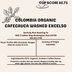 Colombia Organic  Cafecauca Washed Excelso